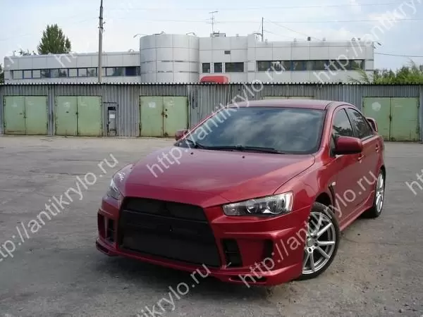 Бампер Mitsubishi LANCER X(08-) передний Темно-синий T65