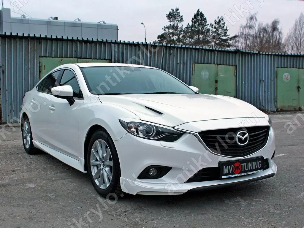 Капоты пластиковые Mazda 6 GJ 3 поколение (2013- н.в) (Мазда 6 GJ 3  поколение). Тюнинг капот купить с доставкой по России