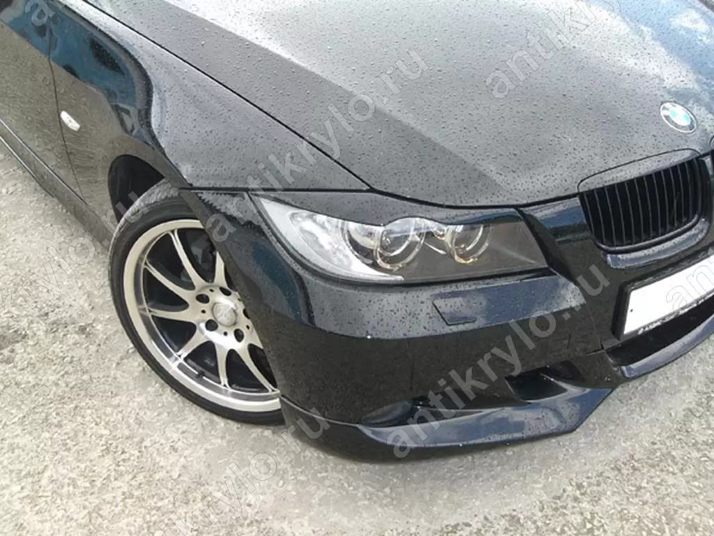 Реснички на фары BMW 3 E90 (2005-2012) (Бмв 3 е90) купить с доставкой по  России