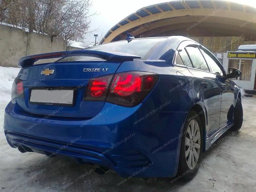 Лип спойлер RA Chevrolet Cruze седан (2009-2015) (Неокрашенный)