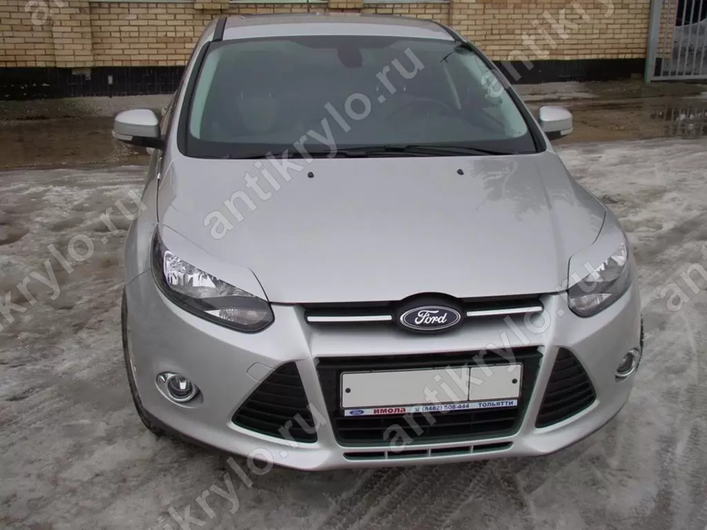 Реснички на фары var №1 широкие Ford Focus 3 (2012-2014) (Форд Фокус 3,  ФФ3) купить с доставкой по России