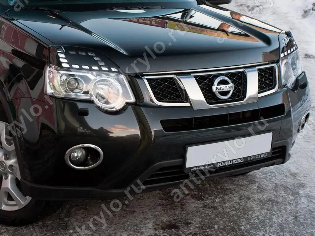 Реснички на фары Nissan X-Trail II (2011-2014) (Ниссан х трейл) купить с  доставкой по России