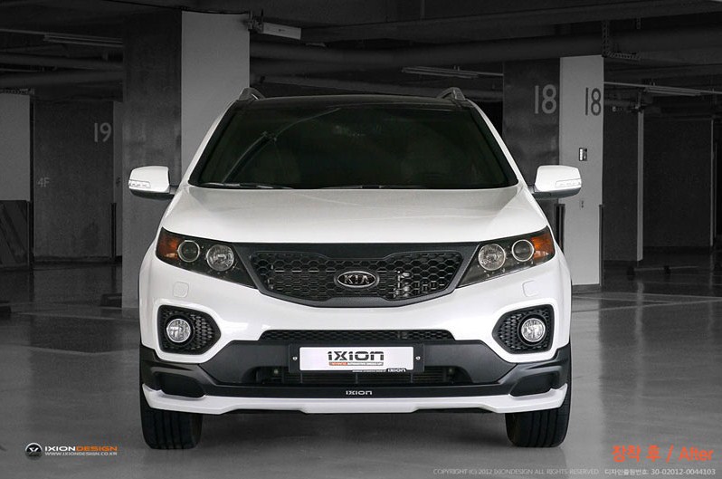 накладка на передний бампер ixion kia sorento 2 2009-2013 nakladka-na-peredniy-bamper-ixion-kia-sorento-2-2009-2013