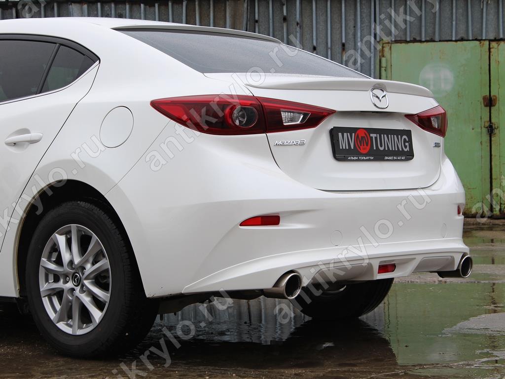 диффузор заднего бампера var №1(ровный) mazda 3 (2013 - н.в.) diffuzor-zadnego-bampera-var-1-rovnyy-mazda-3-2013-n-v-