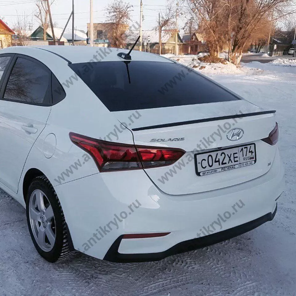 Лип спойлер Hyundai Solaris 2017 (Хендай Солярис 2) купить с доставкой по  России